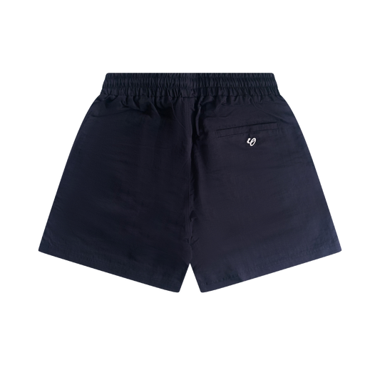 navy nylon shorts