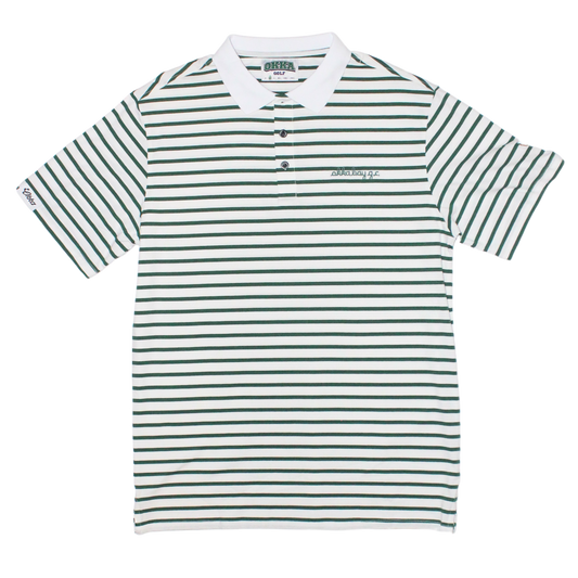 striped green cotton polo