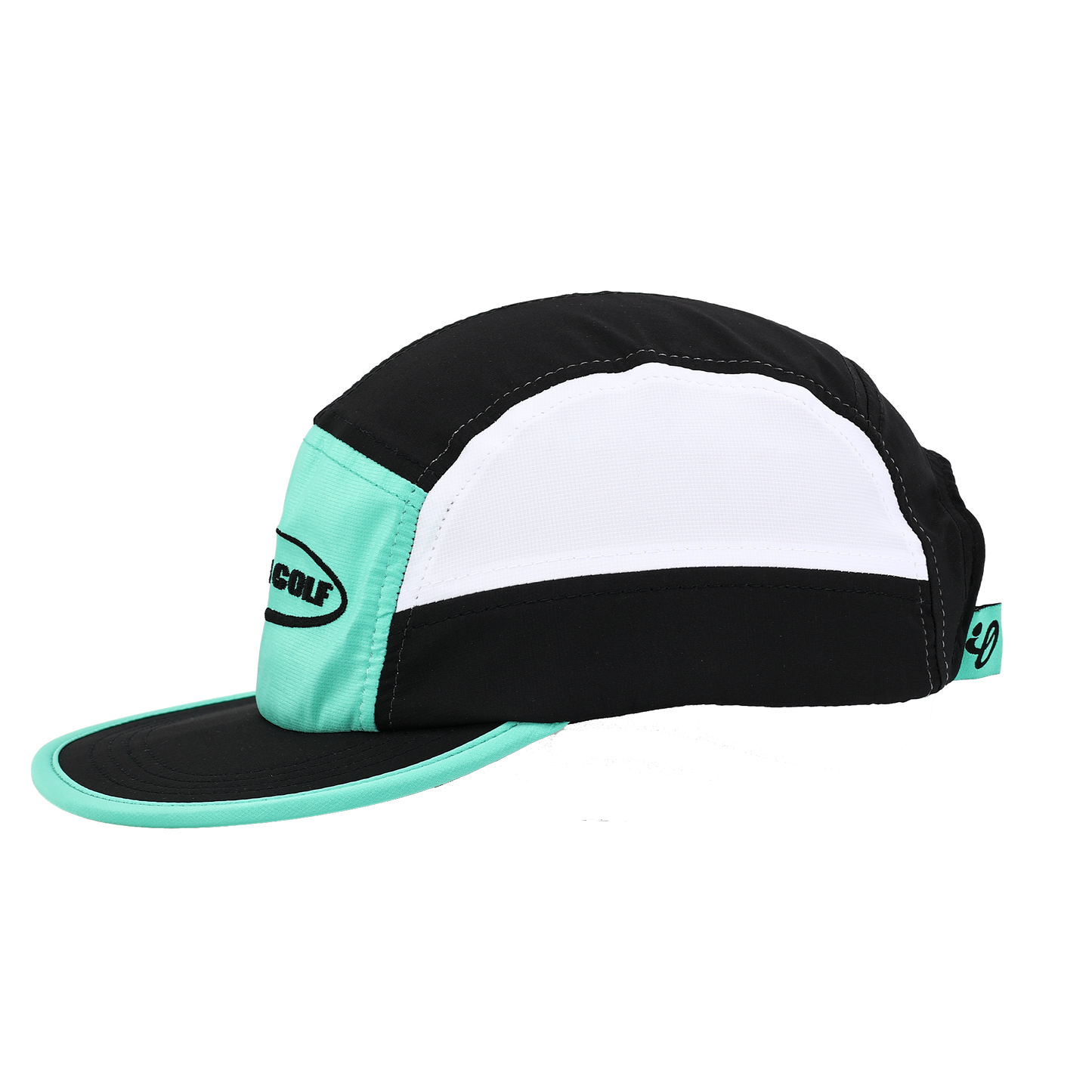 teal tri colour running cap