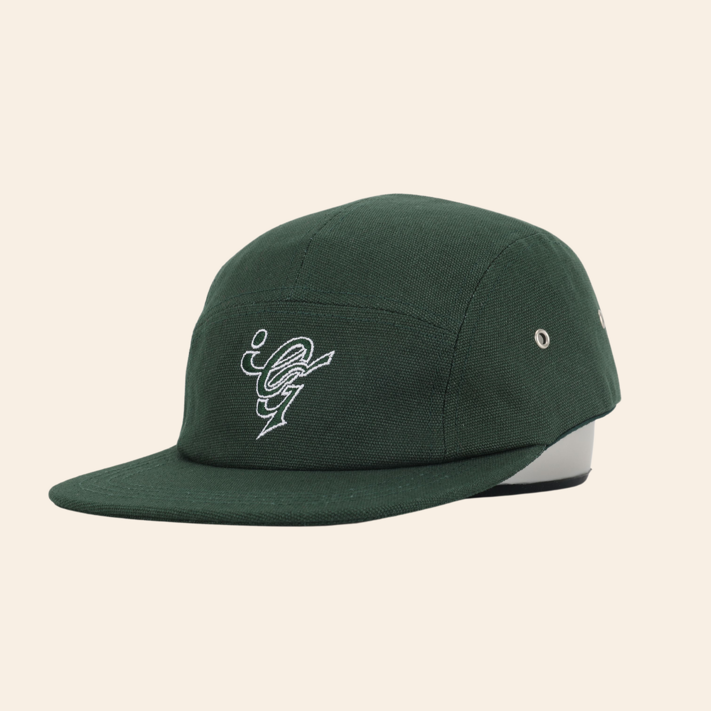 green camp hat