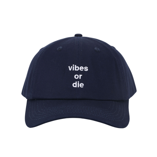 vibes or die dad cap