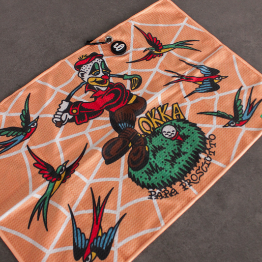 papa prosciutto x okka golf towel