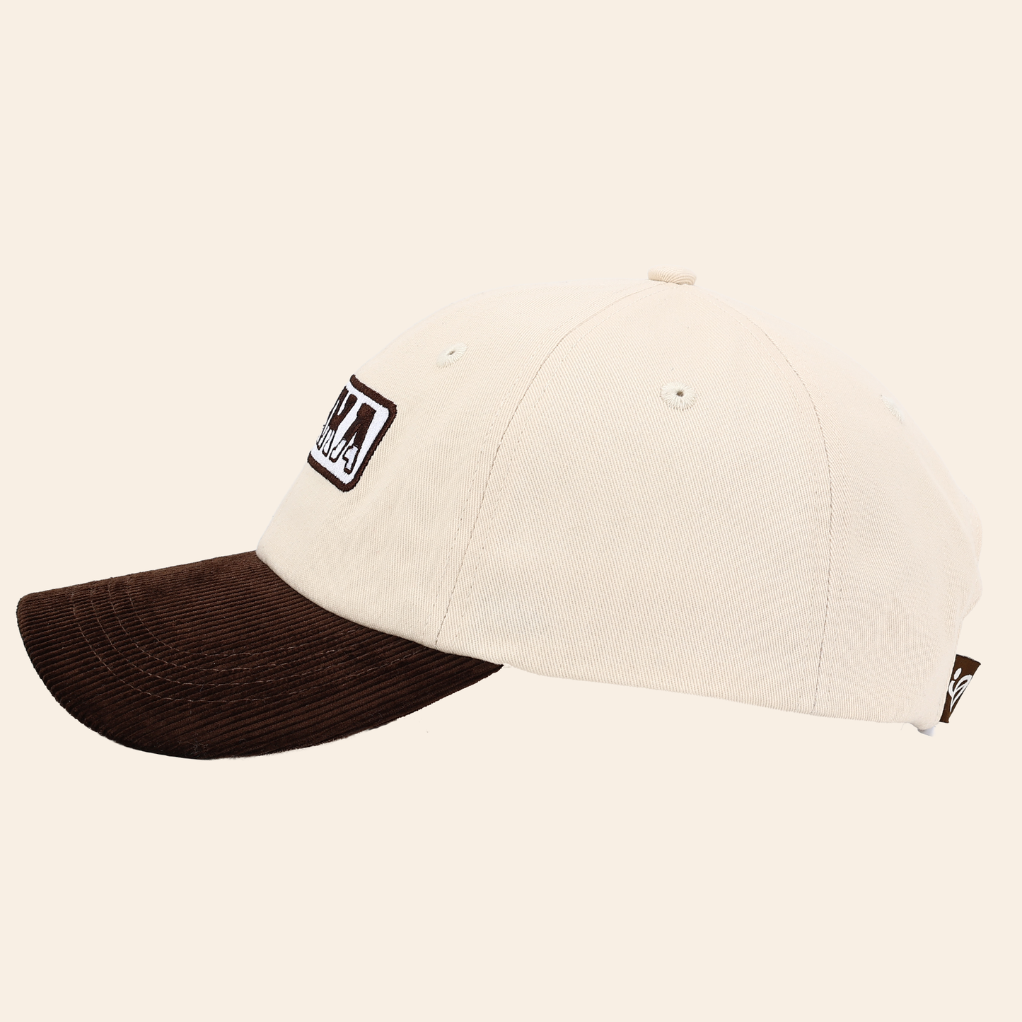 2 tone cotton corduroy cap