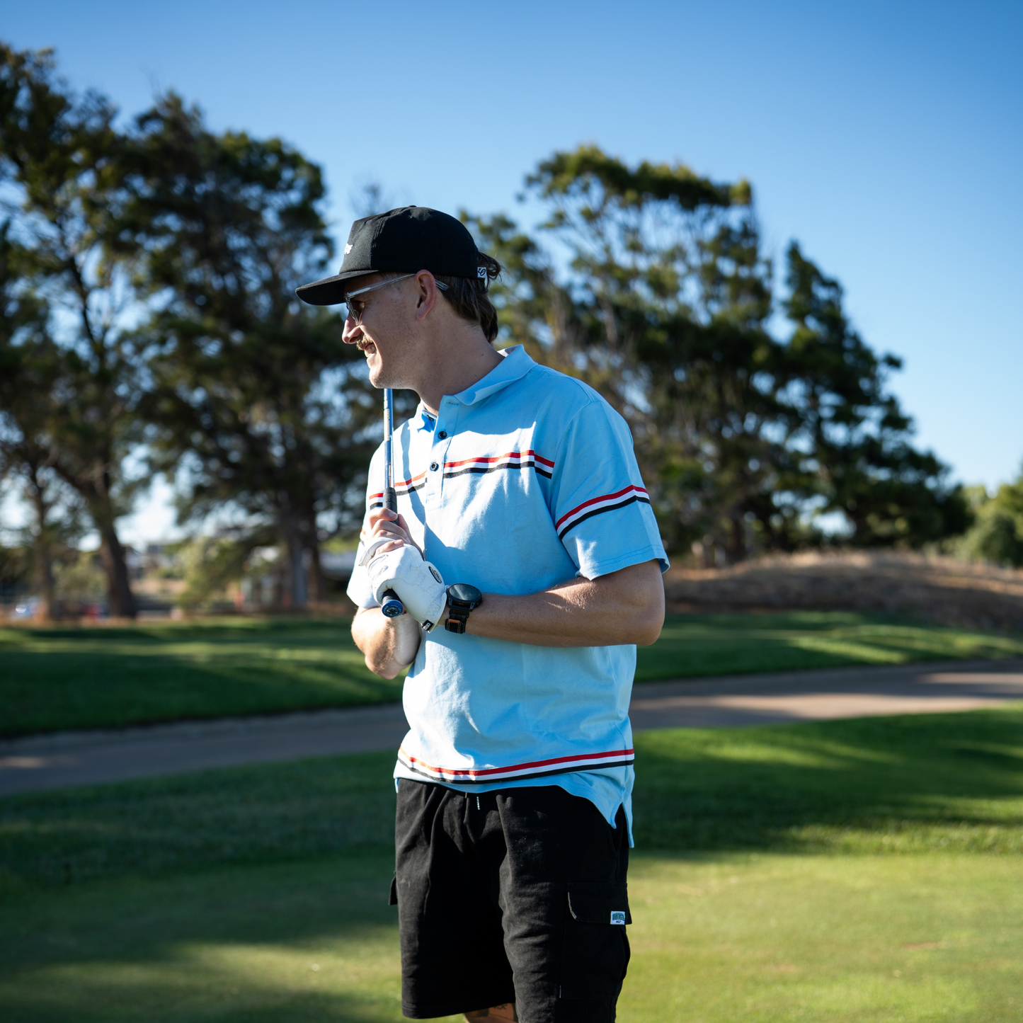 baby blue cotton polo