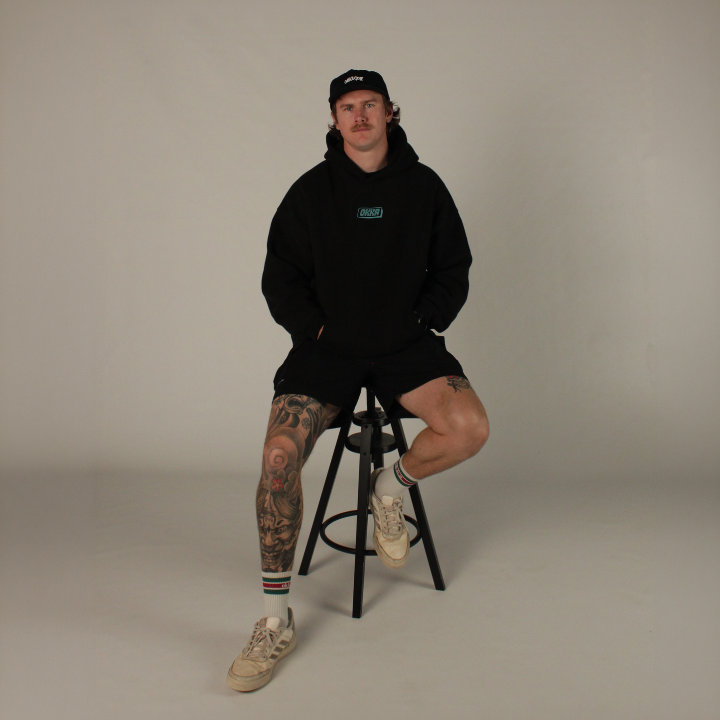 black box logo hoodie