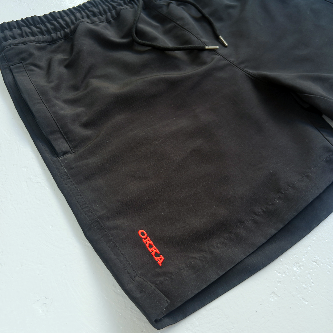 utility zip shorts