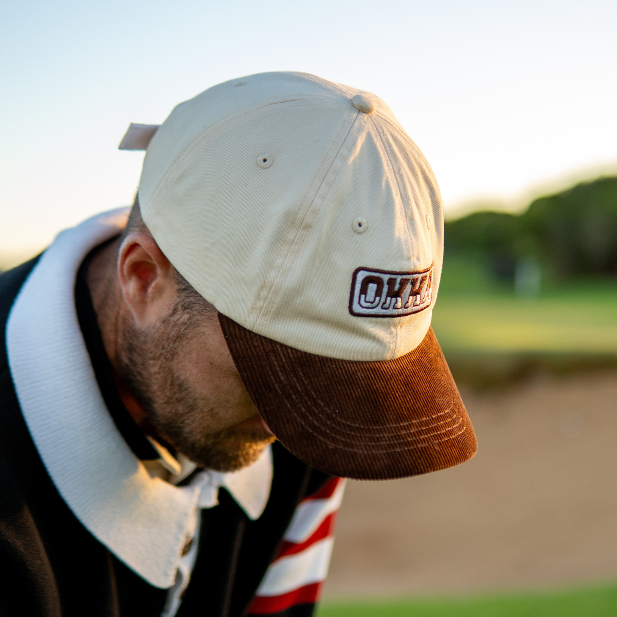 2 tone cotton cord cap