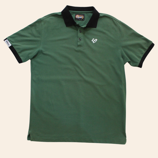 forest green cotton polo