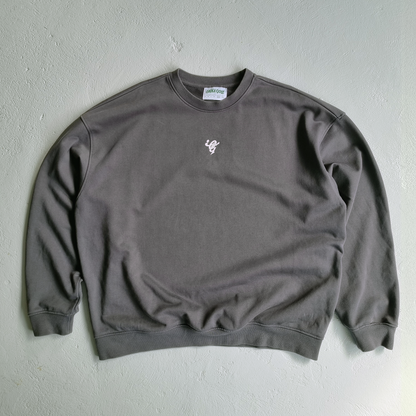 og gunmetal grey crewneck pullover