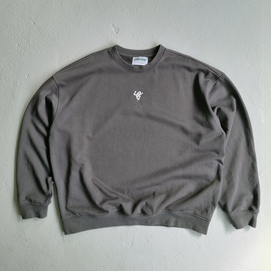 og gunmetal grey crewneck pullover