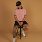 checkered pink polo