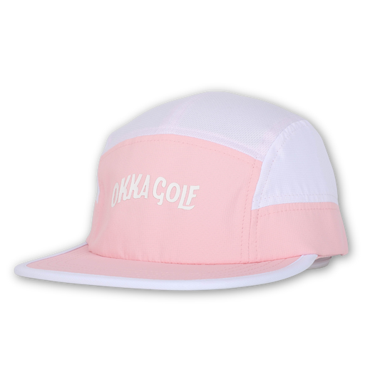 pink running cap