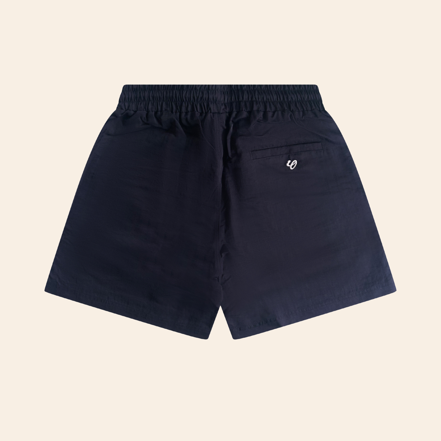 navy nylon shorts