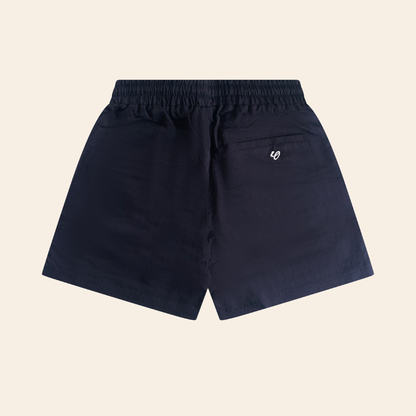 navy nylon shorts