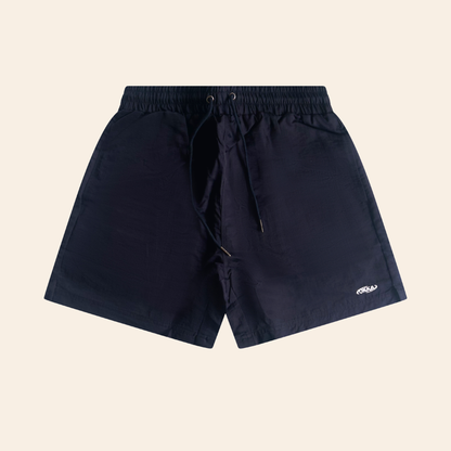 navy nylon shorts