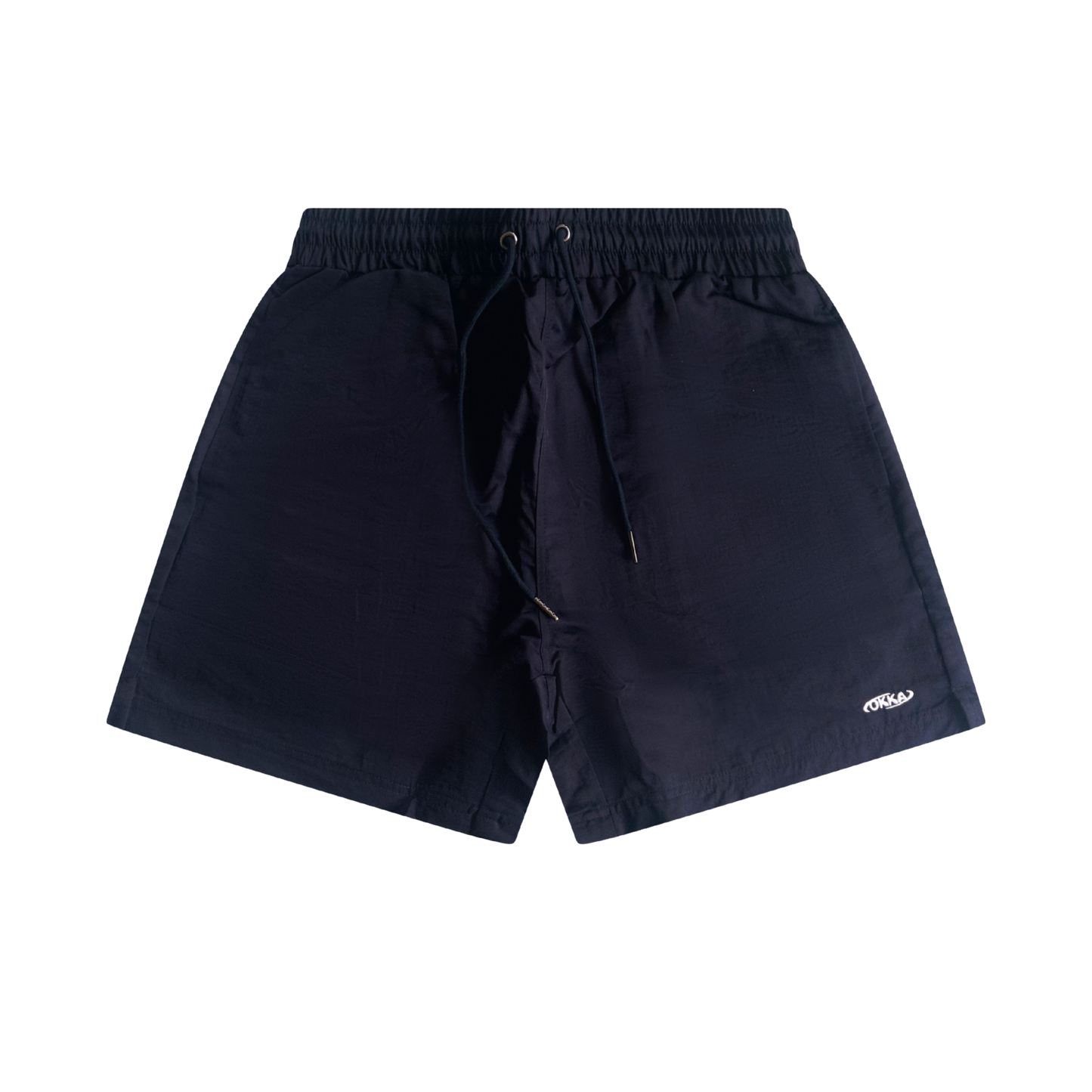 navy nylon shorts
