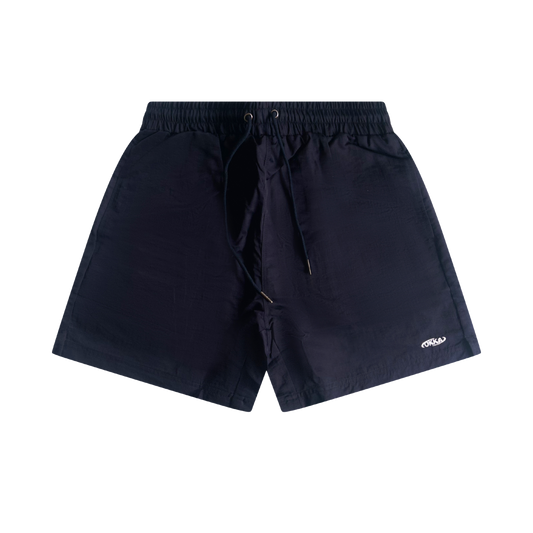 navy nylon shorts