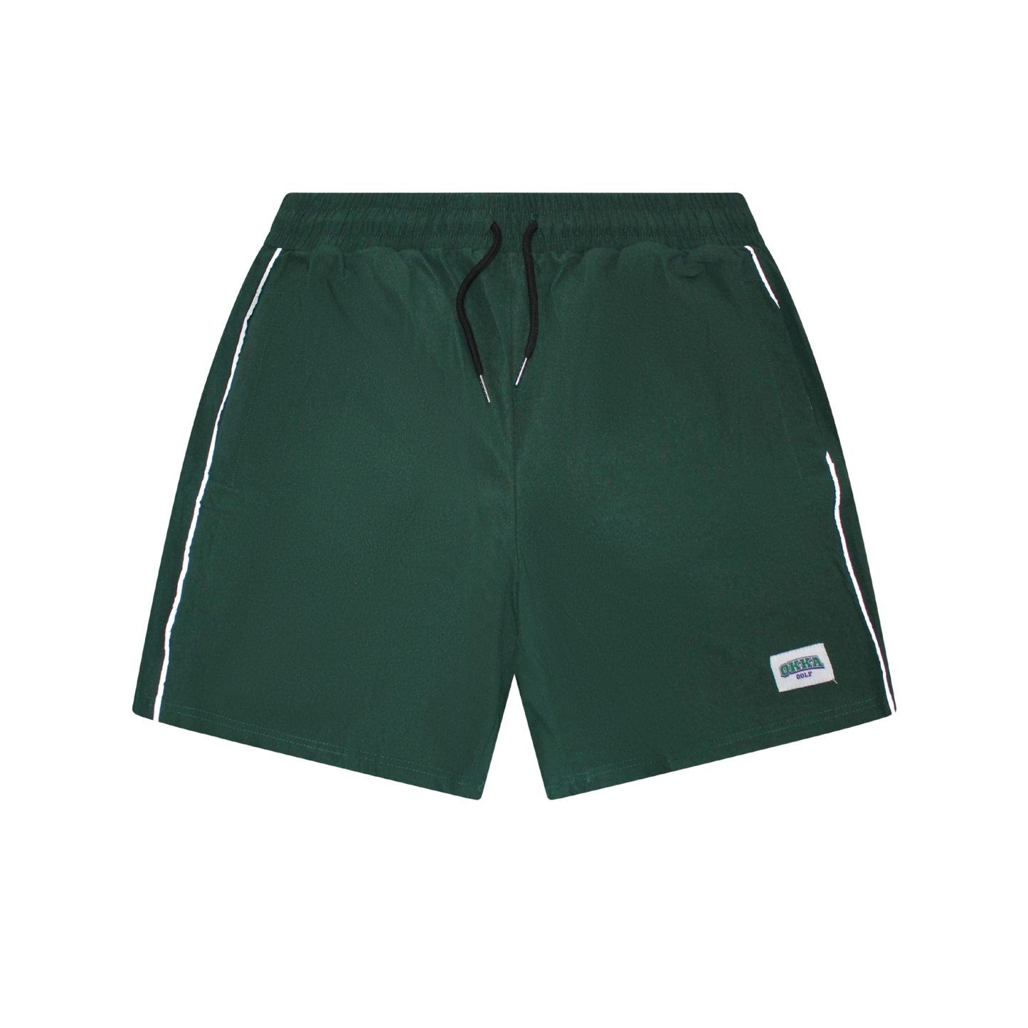 green nylon shorts