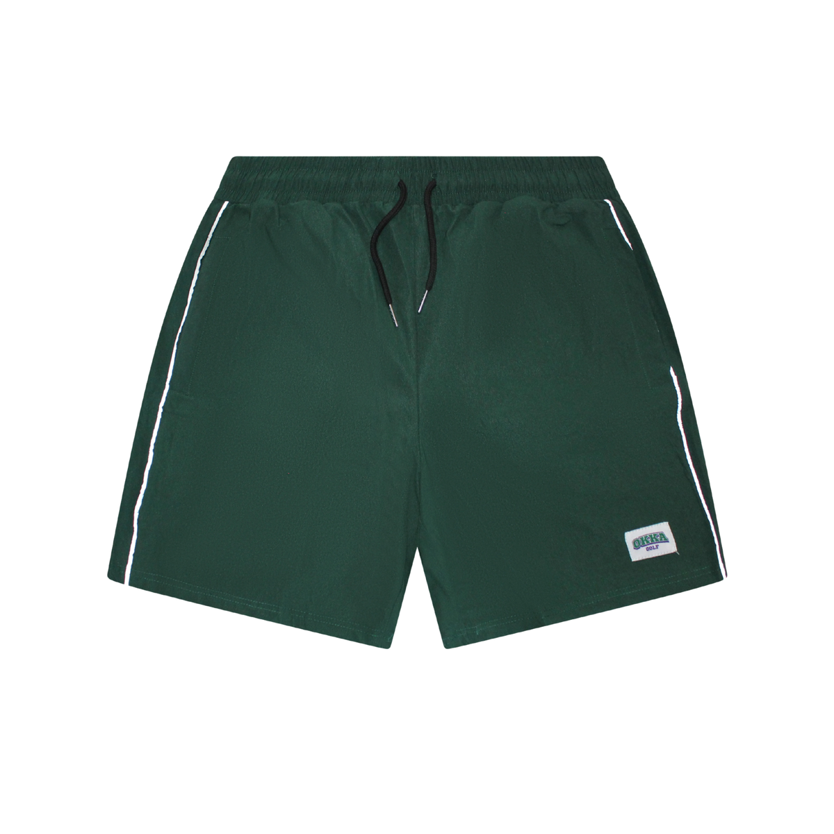 green nylon shorts