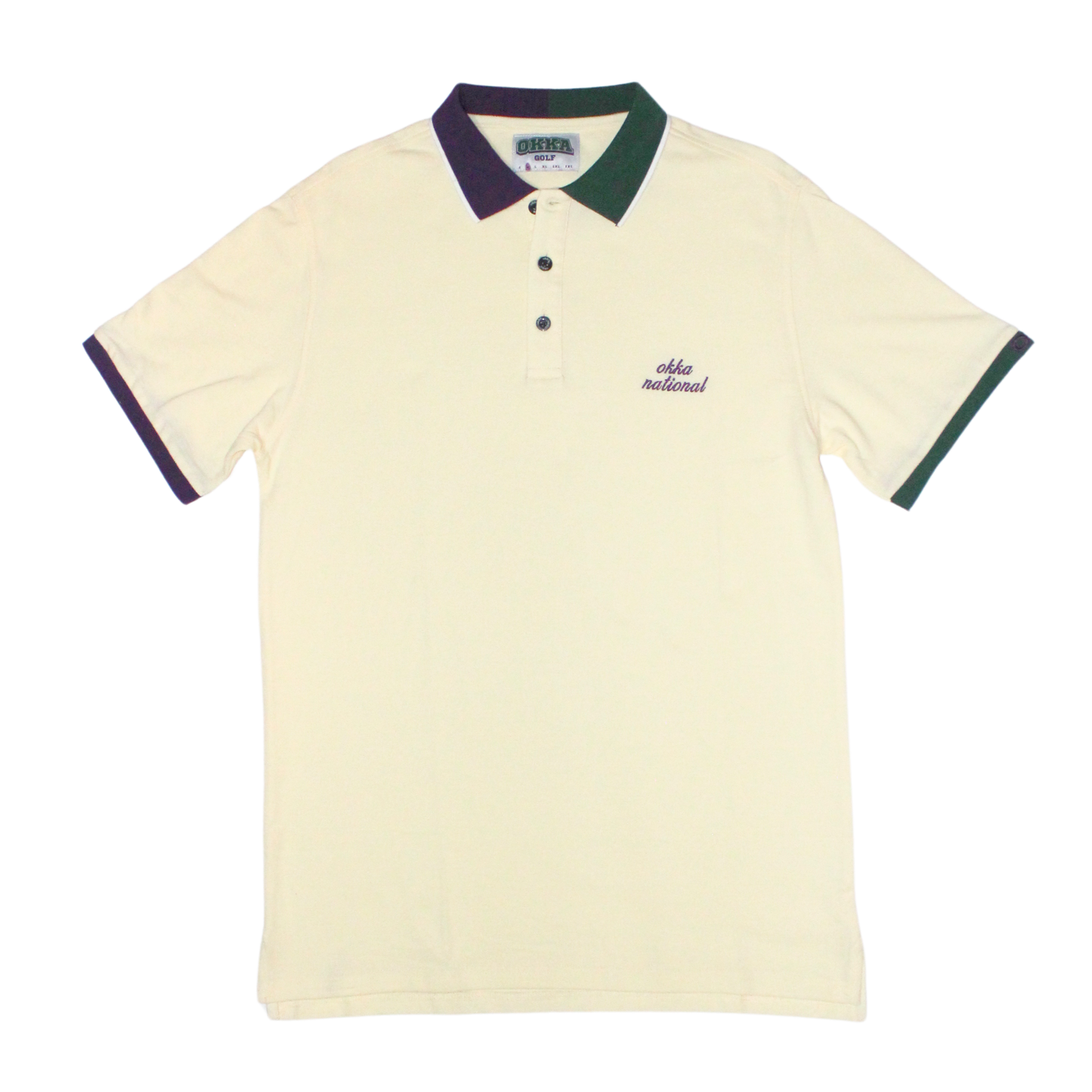 split collar cotton polo