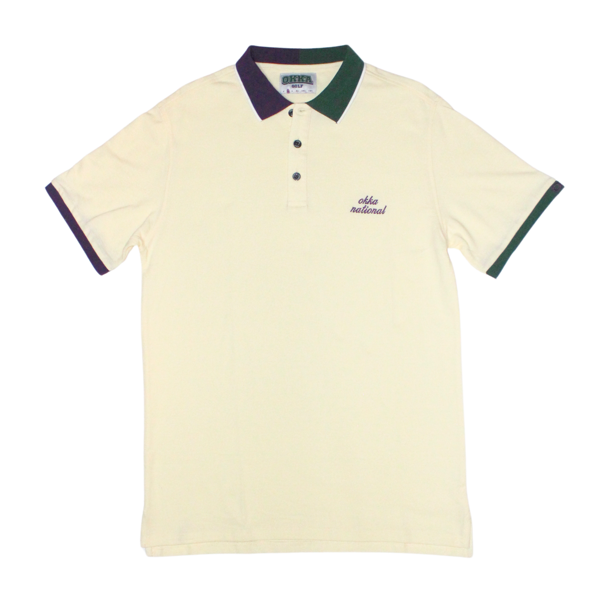 split collar cotton polo