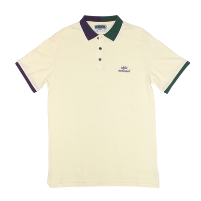 split collar cotton polo