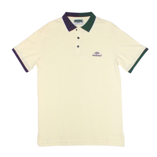 split collar cotton polo