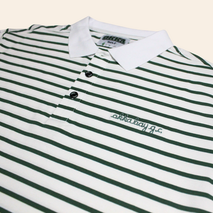 striped green cotton polo