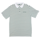 striped green cotton polo