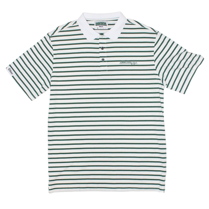 striped green cotton polo