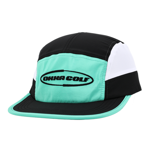 teal tri colour running cap