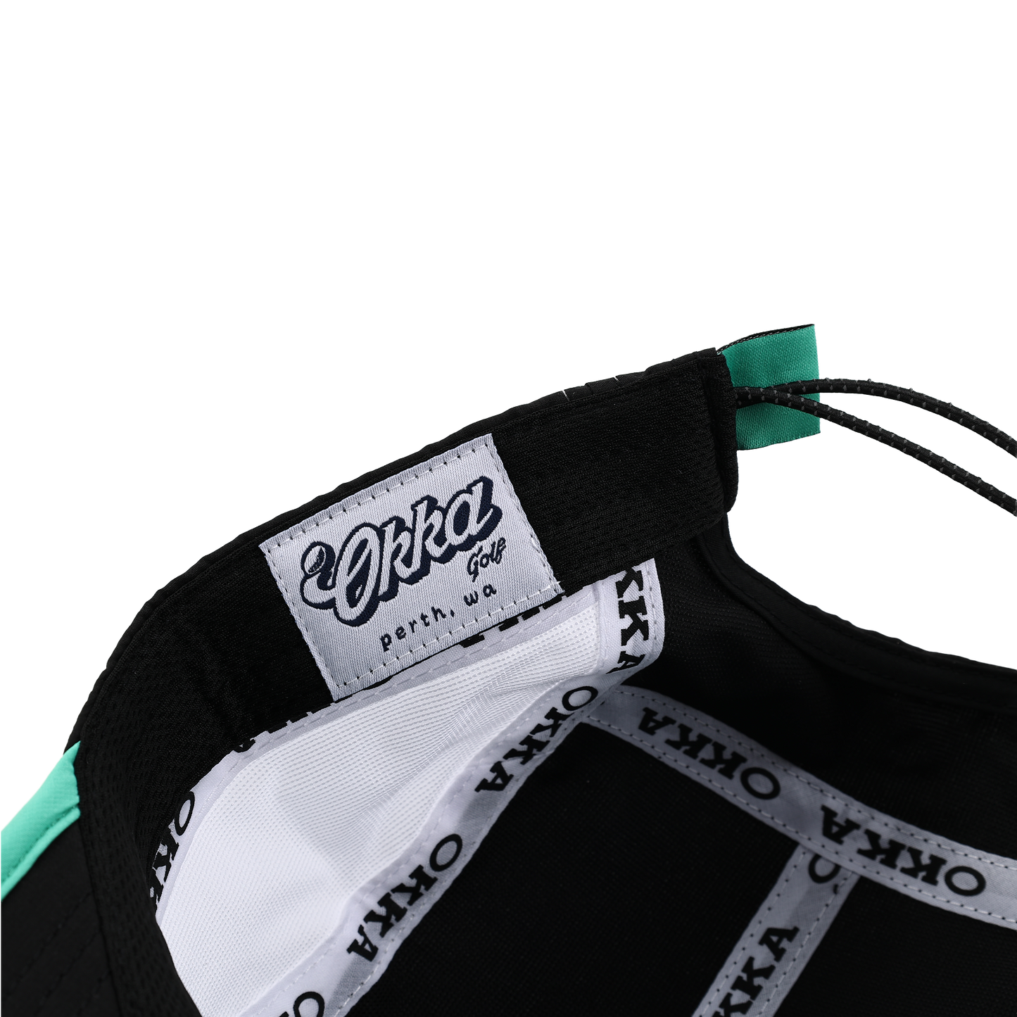 teal tri colour running cap