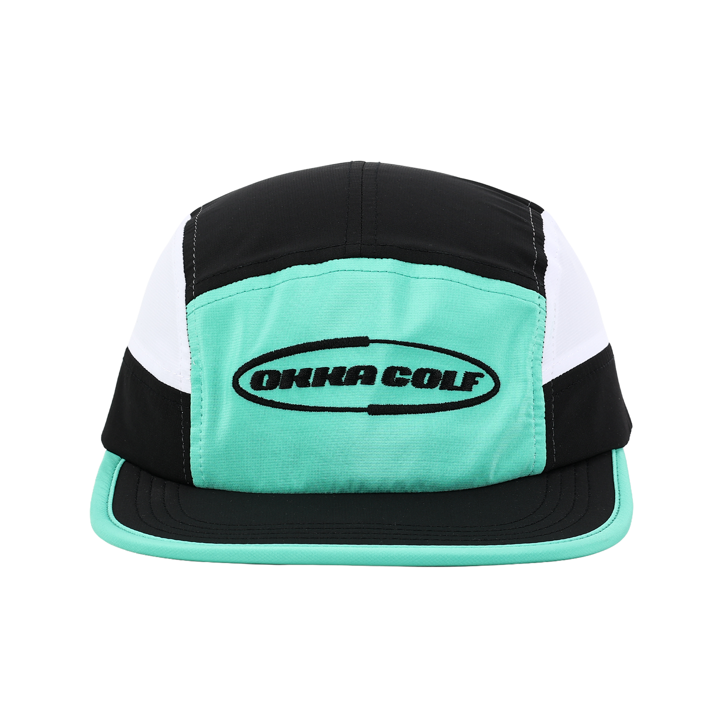teal tri colour running cap