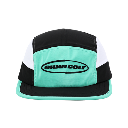 teal tri colour running cap