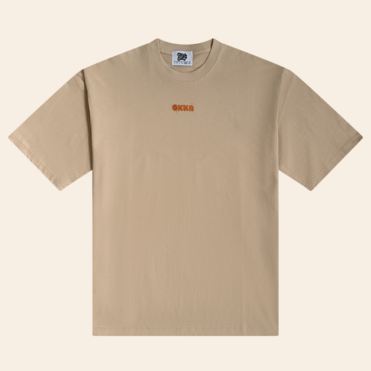 beige bubble print tee
